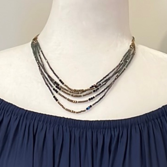 Nakomal Multi-Strand Beaded Necklace - Picture 2 of 6